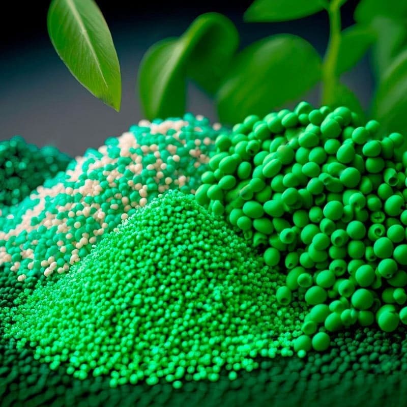Amontoado de pequenos polímeros biodegradáveis.