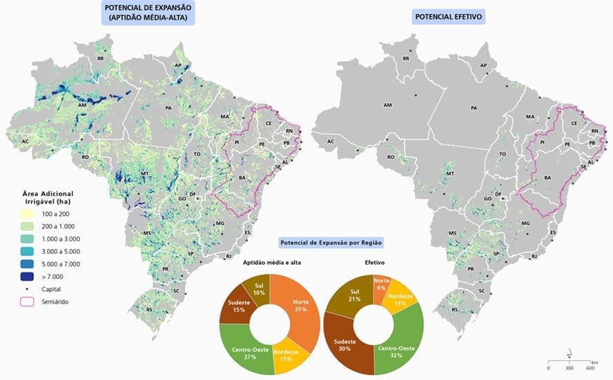 A imagem possui dois mapas do Brasil na Plataforma MapBiomas Alerta.